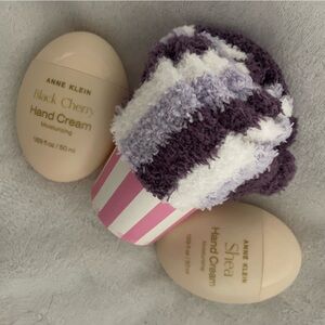 Anne Klein Shea and Black Cherry Cream with Striped Socks